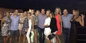 Group of friends celebrating on a night out in Sydney